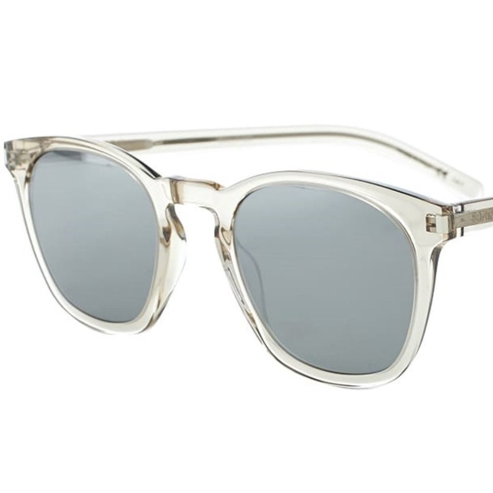 Saint Laurent Beige & Silver Sunglasses